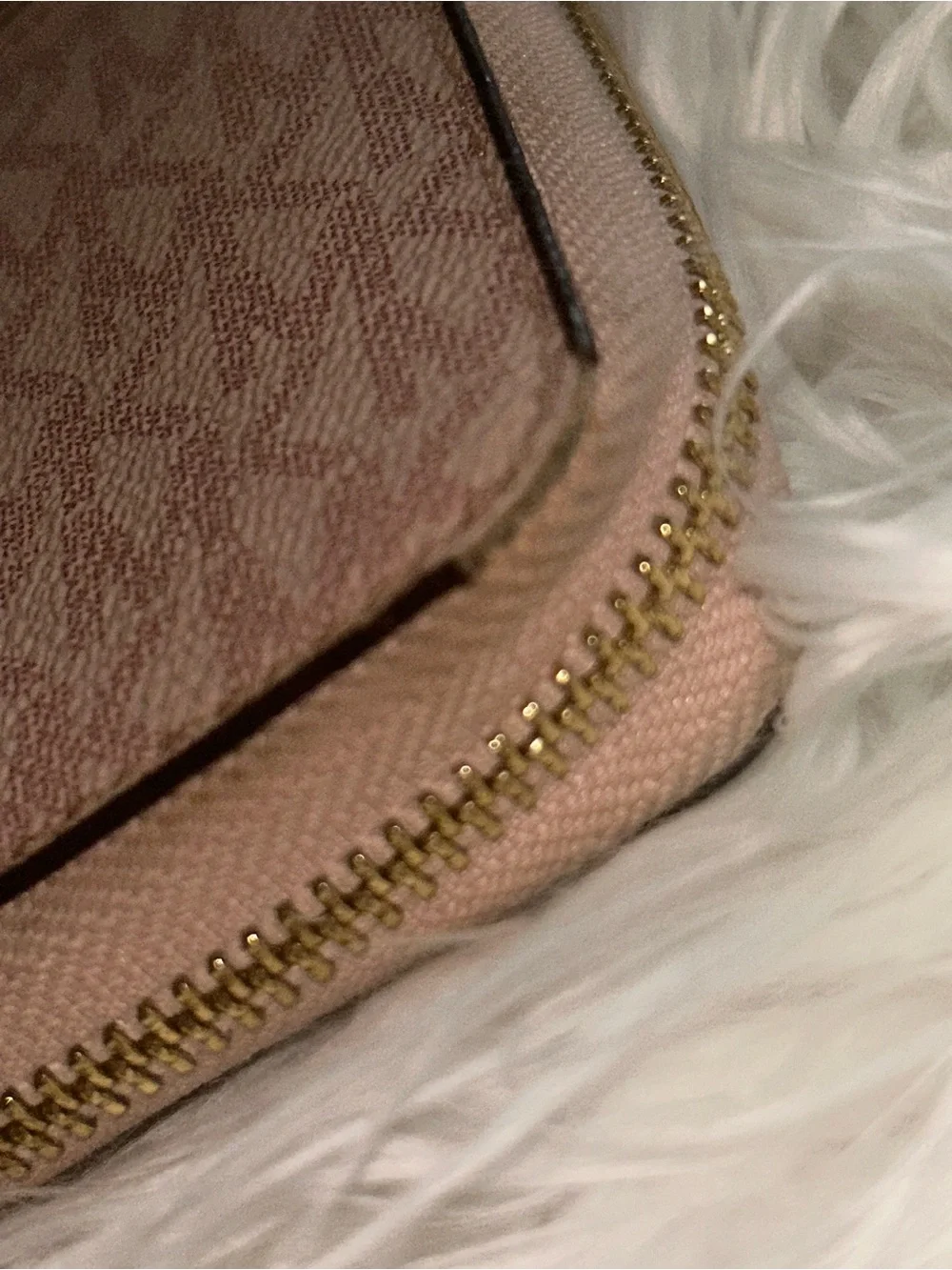 Michael Kors Blush Signature MK Wristlet Wallet with Gold Hardware